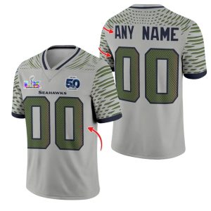 Personalized Seattle Seahawks 50th Anniversary SBLX Football Jersey 1