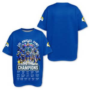 Rams LX Champions 2025-2026 Waffle T-shirt 1 Rams LX Champions 2025 2026 Waffle T shirt 1