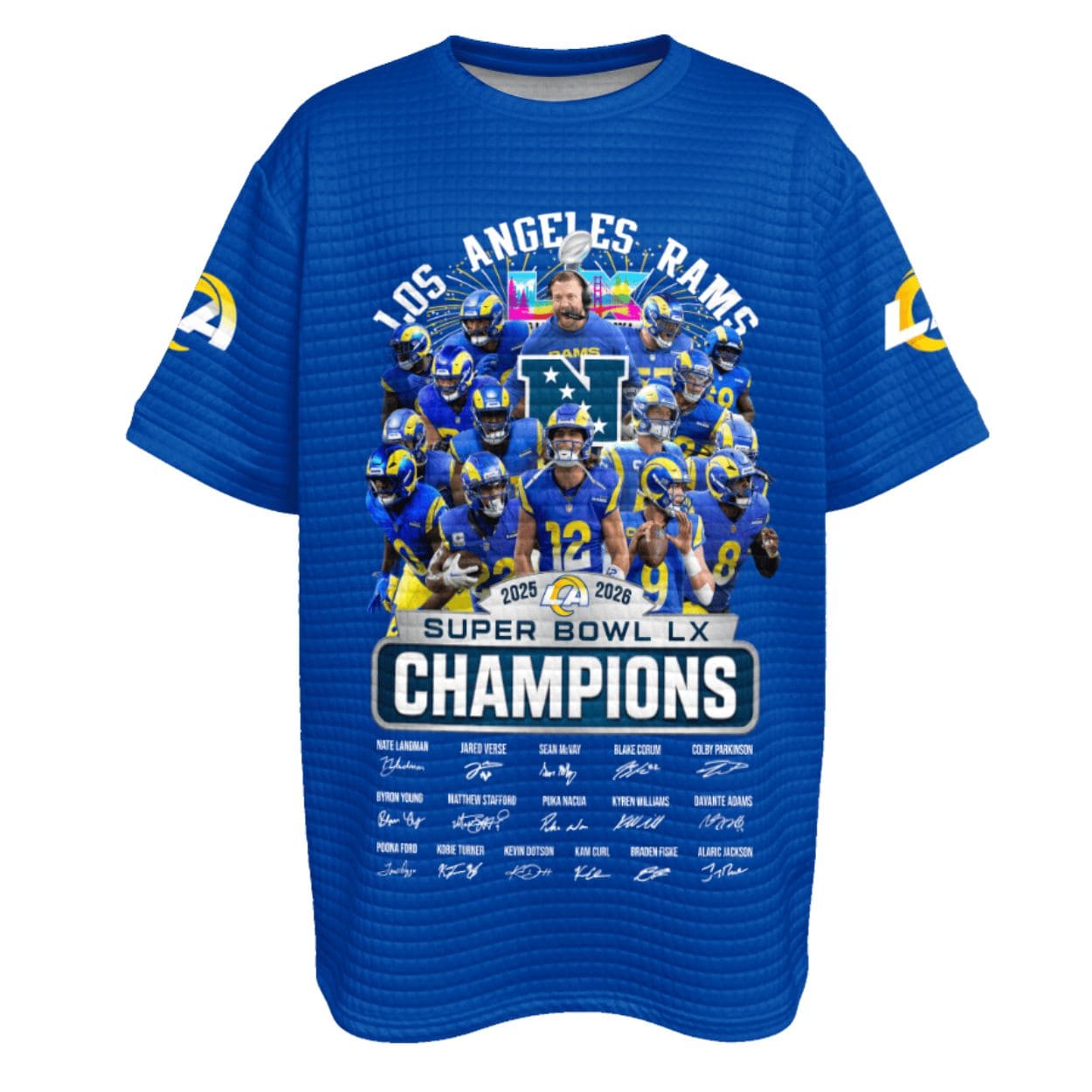 Rams LX Champions 2025 2026 Waffle T shirt Rams LX Champions 2025 2026 Waffle T shirt