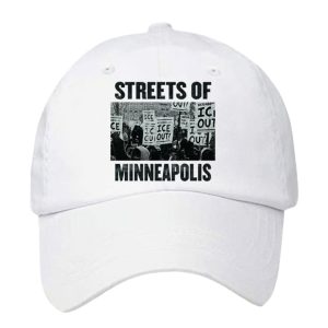 Retro Streets Of Minneapolis Print Baseball Cap 3