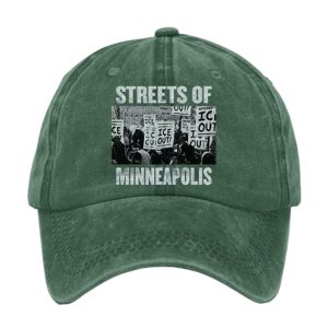 Retro Streets Of Minneapolis Print Baseball Cap