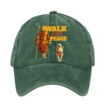 Retro Walk For Peace Monks With Aloka Dog Print Baseball Cap