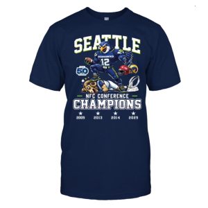 Seahawks 2025 NFC Conference Champions 1 Seed Buried The Miners Silenced The Lams Shirt 2