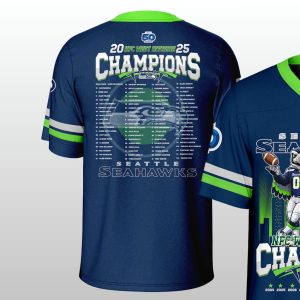 Seahawks 2025 NFC West Division Champions Jersey 2 Seahawks 2025 NFC West Division Champions Jersey 1