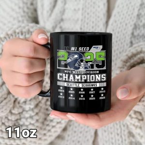 Seahawks 2025 NFC West Division Champions Mug 1