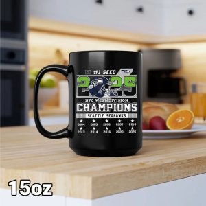 Seahawks 2025 NFC West Division Champions Mug 2