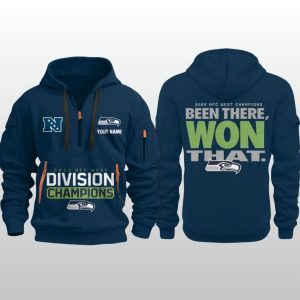 Seahawks 2025 NFC West Division Champions Quarter Zip Hoodie