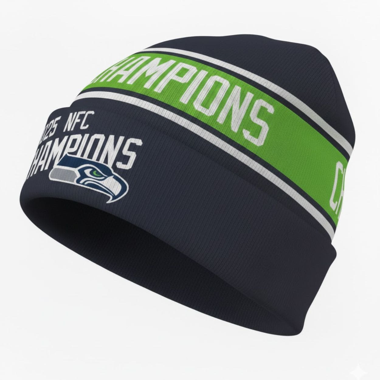 Seattle Seahawks 2025 NFC Champions Commemorative Beanie Seattle Seahawks 2025 NFC Champions Commemorative Beanie