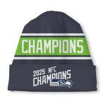 Seattle Seahawks 2025 NFC Champions Commemorative Beanie