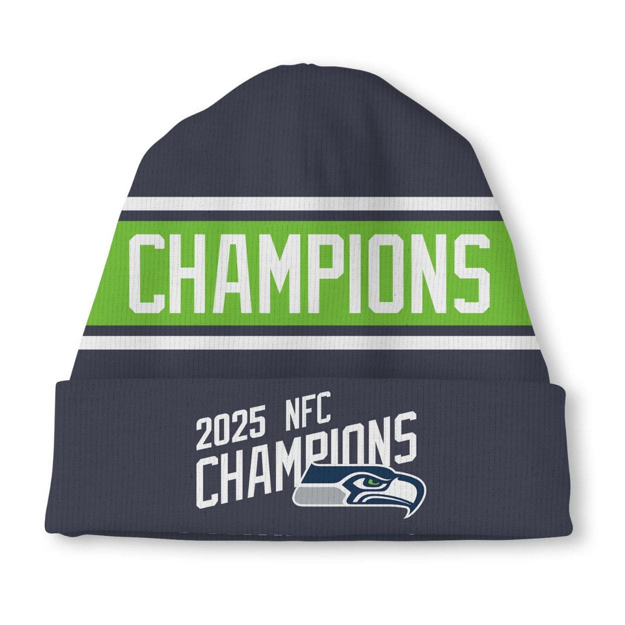 Seattle Seahawks 2025 NFC Champions Commemorative Beanie Seattle Seahawks 2025 NFC Champions Commemorative Beanie
