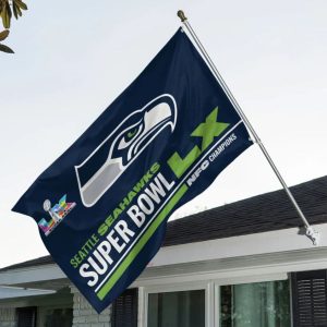 Seattle Seahawks 2025 NFC Champions Commemorative Flag