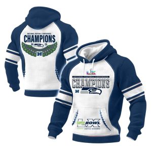 Seattle Seahawks 2025 NFC Champions Limited Edition Waffle Hoodie Set 2