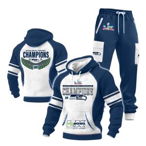 Seattle Seahawks 2025 NFC Champions Limited Edition Waffle Hoodie Set