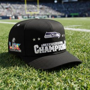 Seattle Seahawks 2025 NFC Champions Locker Room Snapback Hat