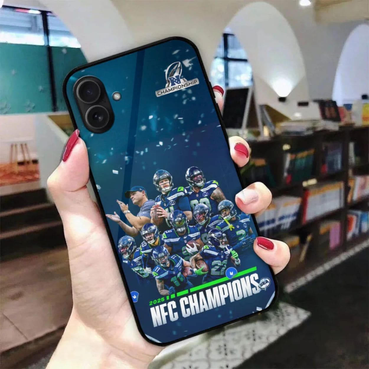 Seattle Seahawks 2025 NFC Champions Phone Case Seattle Seahawks 2025 NFC Champions Phone Case