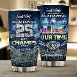 Seattle Seahawks 2025 NFC Champions Tumbler – LX "Our Time" Edition