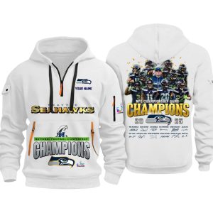 Seattle Seahawks 2025 NFC Championship Game Signature Quarter Zip Hoodie 1 Seattle Seahawks 2025 NFC Championship Game Signature Quarter Zip Hoodie 2