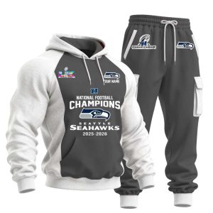 Seattle Seahawks American Football Champions LX 2025 2026 Hoodie Set 2