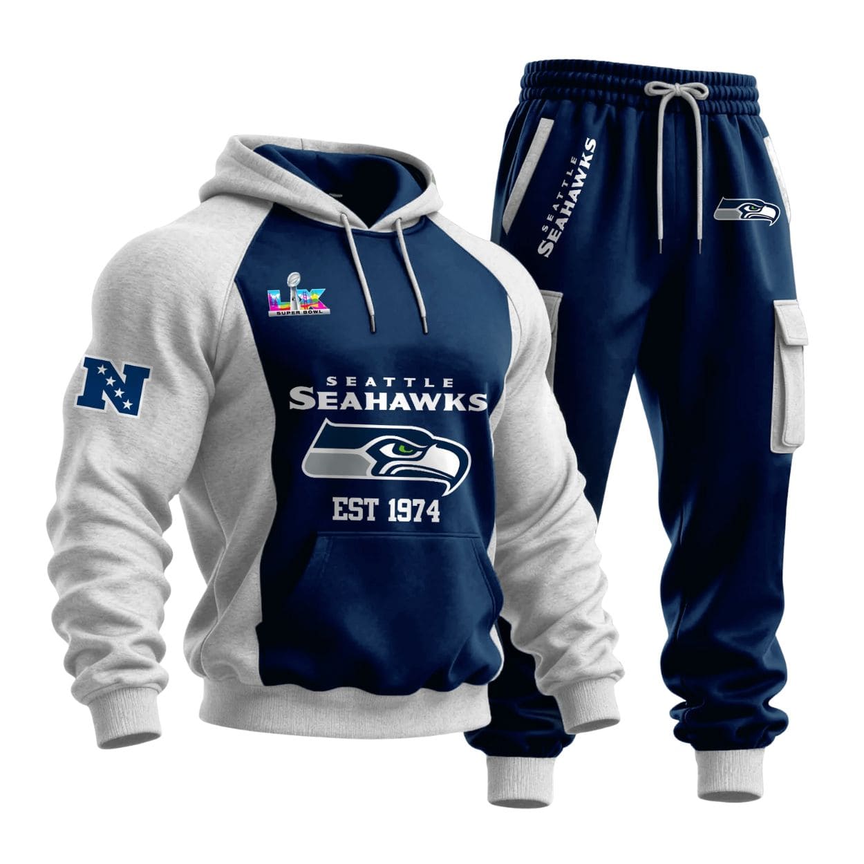 Seattle Seahawks Est 1974 Limited Edition Hoodie Set Seattle Seahawks Est 1974 Limited Edition Hoodie Set
