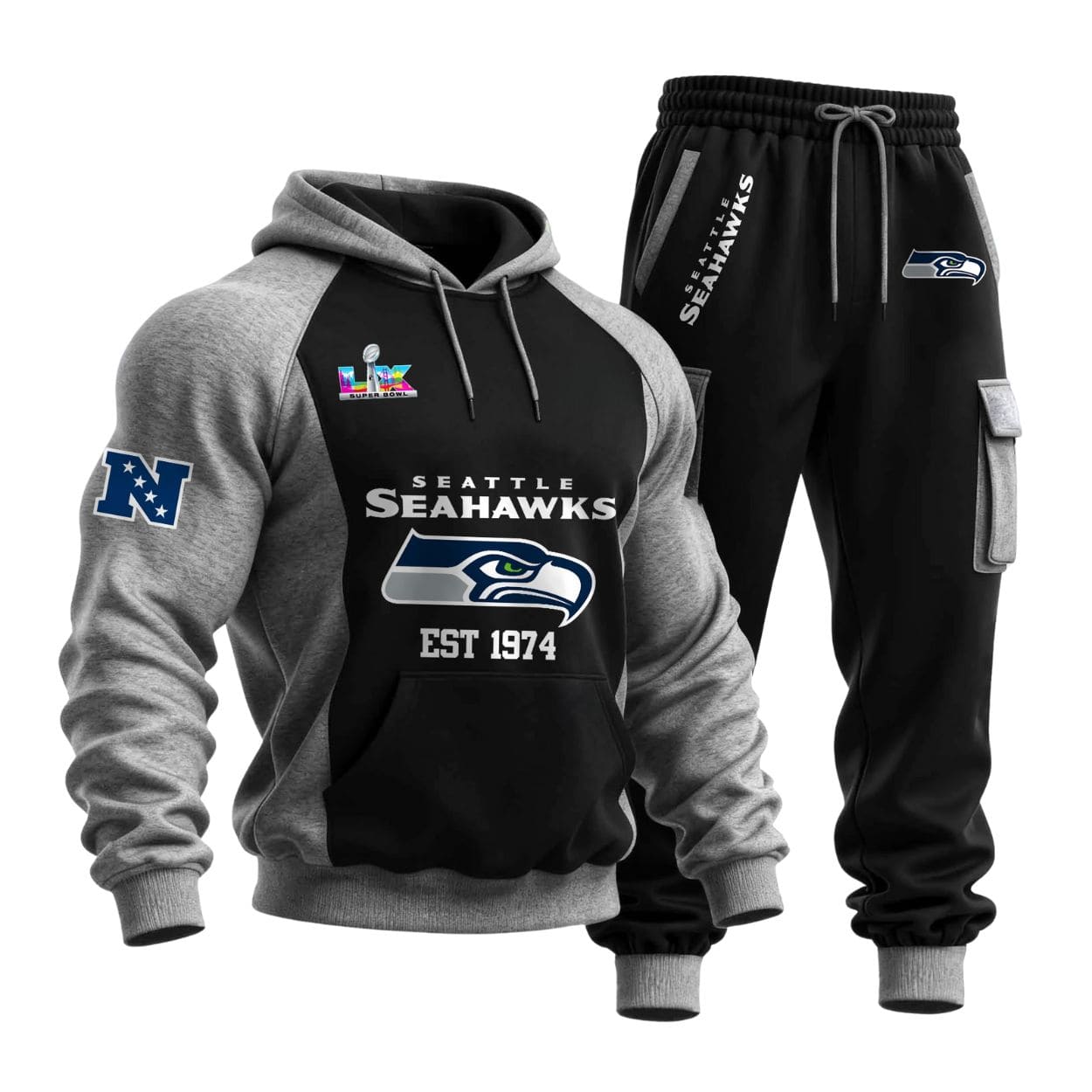 Seattle Seahawks Est 1974 Limited Edition Hoodie Set Seattle Seahawks Est 1974 Limited Edition Hoodie Set