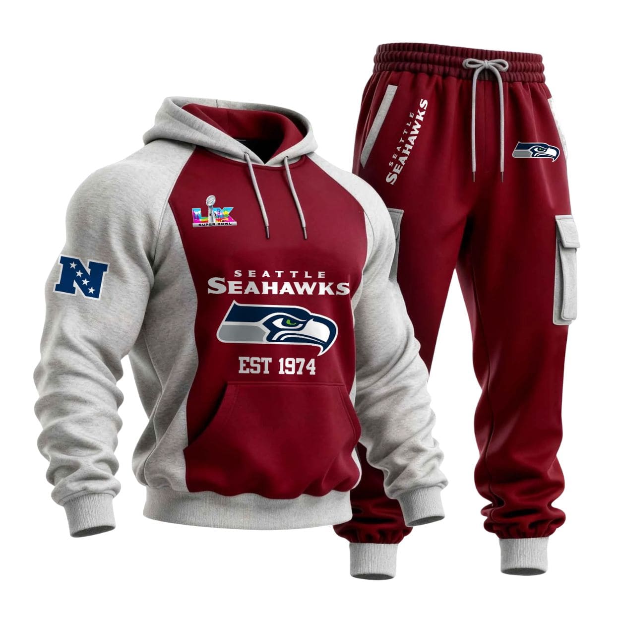 Seattle Seahawks Est 1974 Limited Edition Hoodie Set Seattle Seahawks Est 1974 Limited Edition Hoodie Set