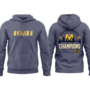 Special OMAHA Murray State Baseball 2025 Hoodie 2