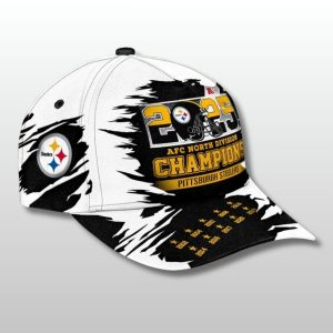 Steelers 2025 AFC North Champions All Over Print Cap 1
