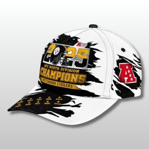 Steelers 2025 AFC North Champions All Over Print Cap 2