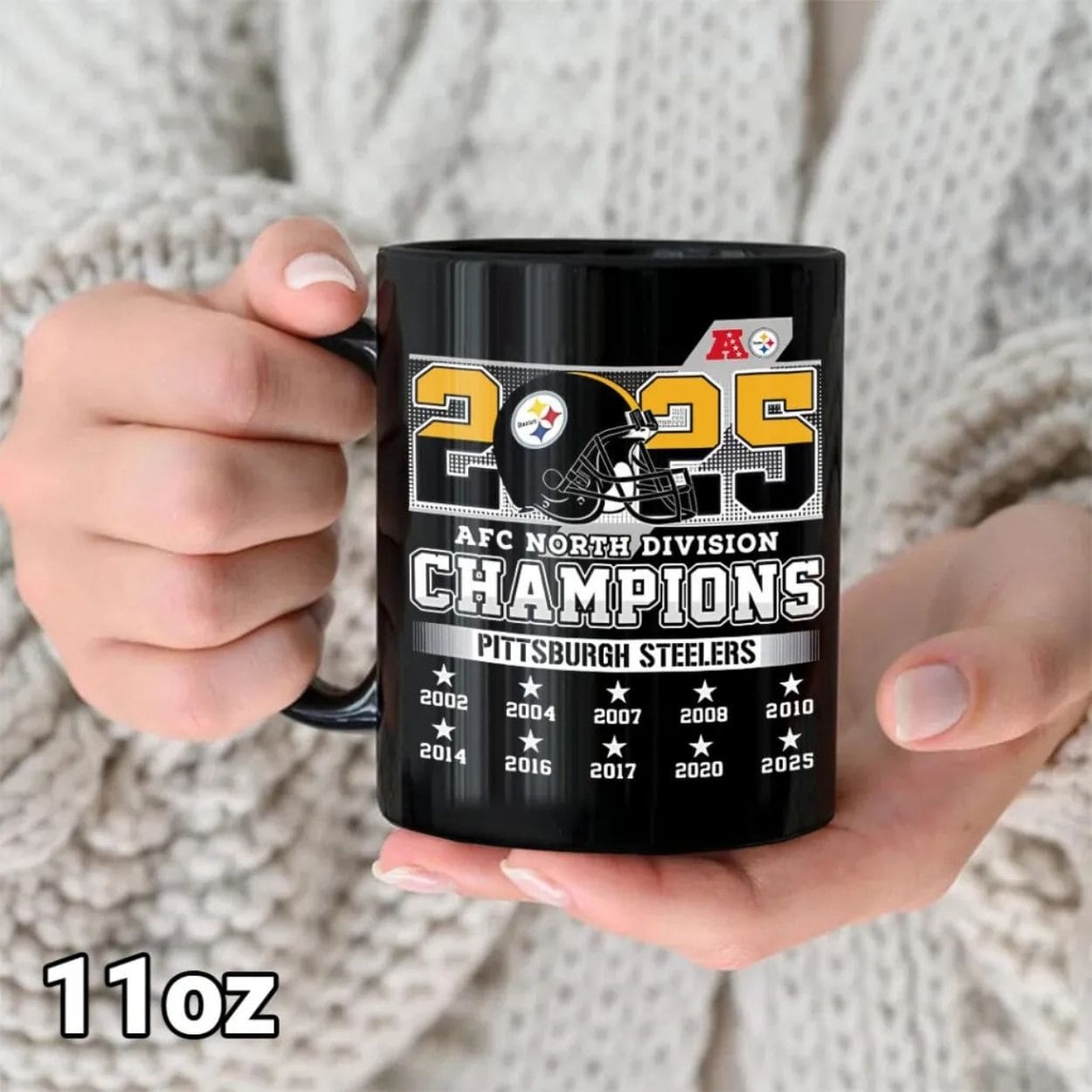 Steelers 2025 AFC North Champions Mug Steelers 2025 AFC North Champions Mug