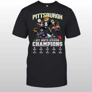 Steelers 2025 AFC North Champions Two Sided Shirt