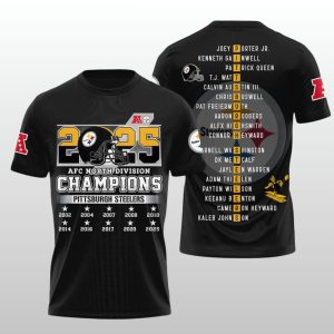 Steelers 2025 AFC North Division Champions All Over Print Shirt 1