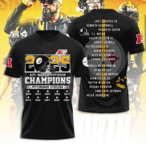 Steelers 2025 AFC North Division Champions All Over Print Shirt