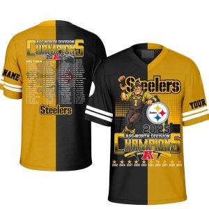 Steelers 2025 AFC North Division Champions Custom Jersey