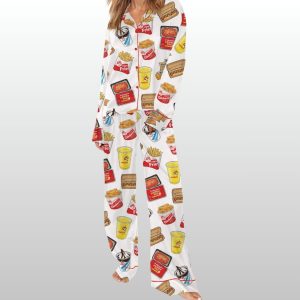 Women's Jollibee Fast Food Silky Satin Pajama Set 1