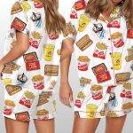 Women's Jollibee Fast Food Silky Satin Pajama Set