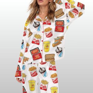 Women's Jollibee Fast Food Silky Satin Pajama Set