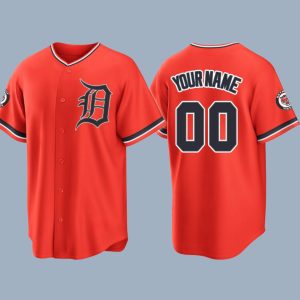 2026 Detroit Tigers Orange Alternate Baseball Jersey