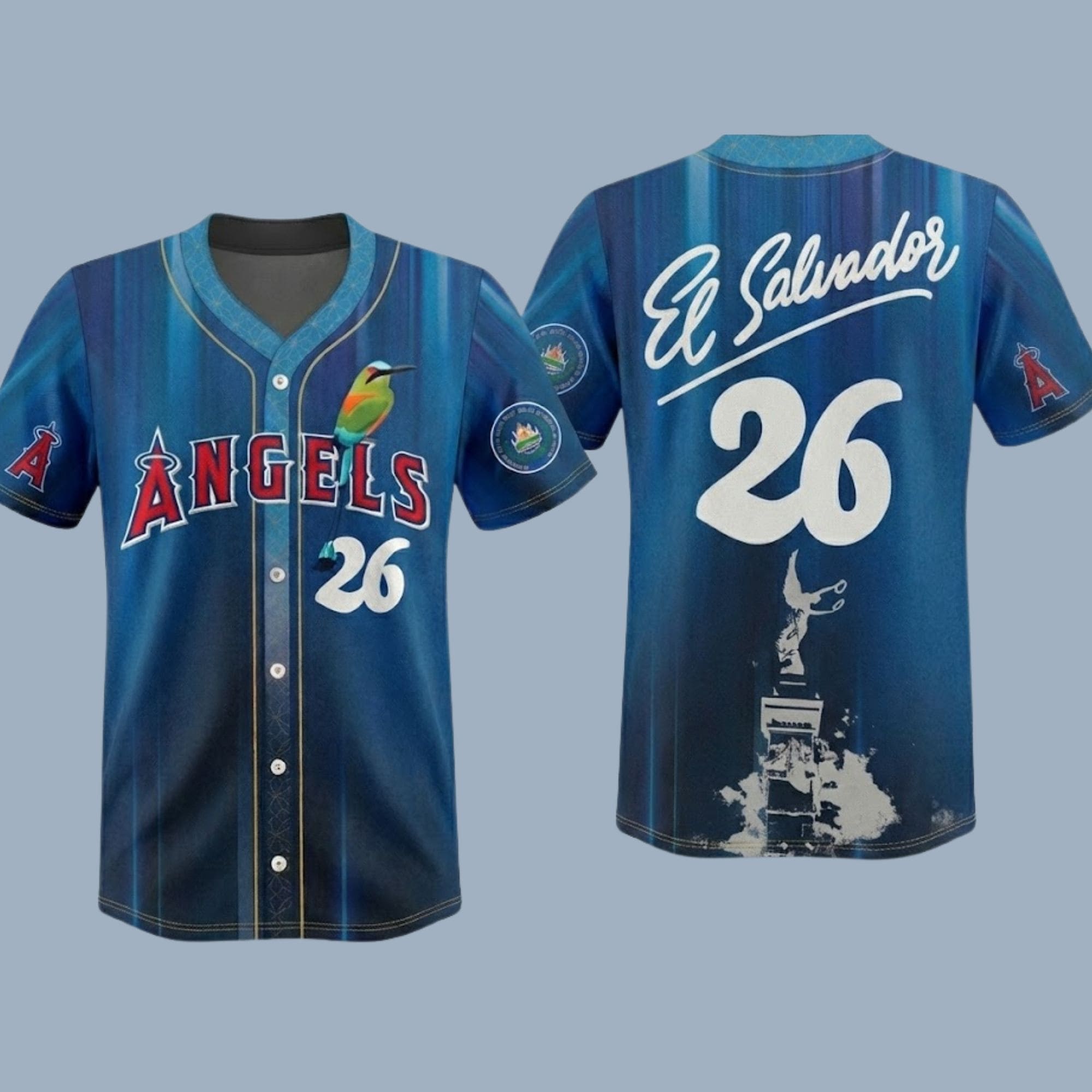 2026 Angels Salvadoran Heritage Day Giveaway Jersey 2026 Angels Salvadoran Heritage Day Giveaway Jersey