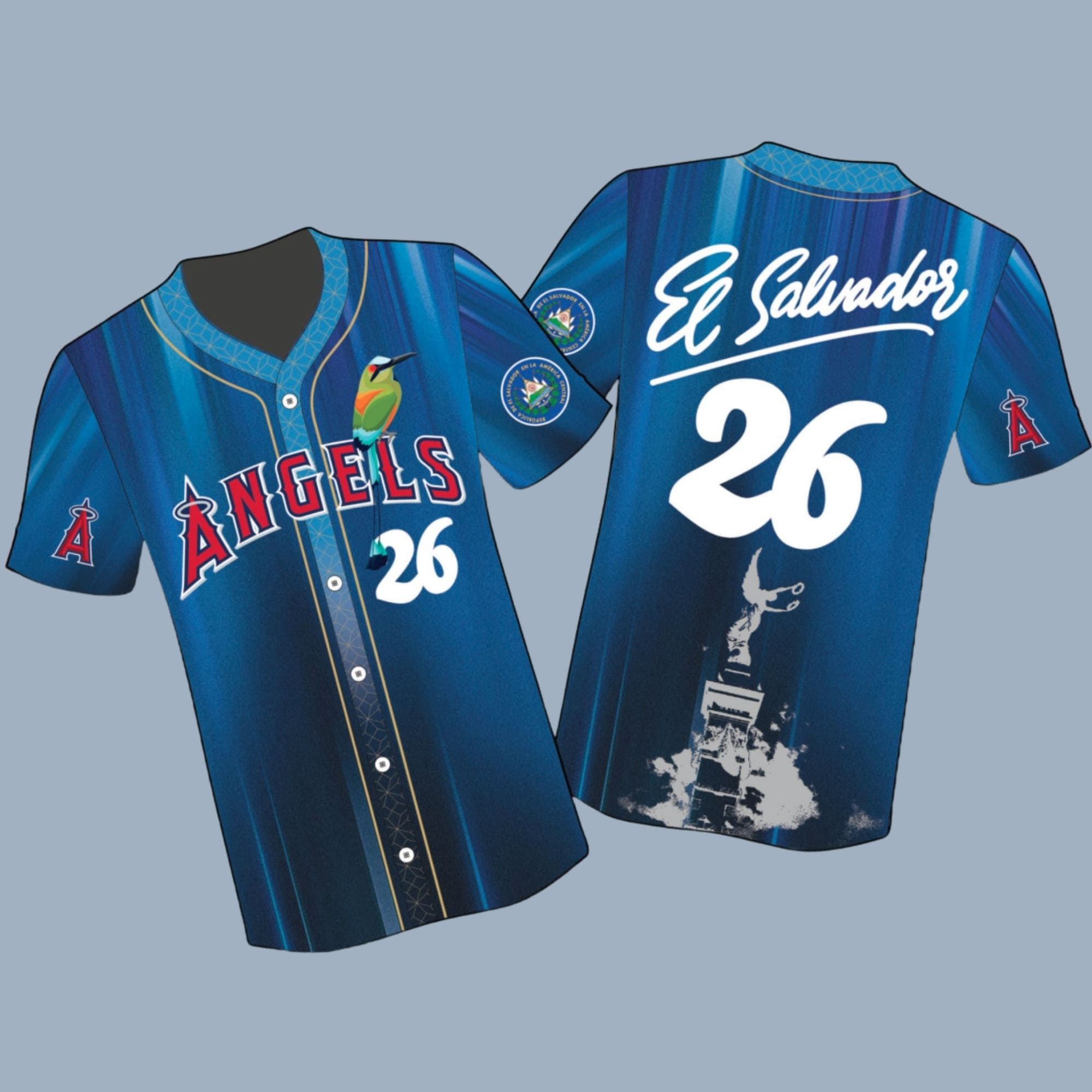 2026 Angels Salvadoran Heritage Day Giveaway Jersey 2026 Angels Salvadoran Heritage Day Giveaway Jersey