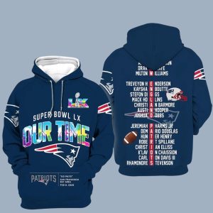 2026 New England Patriots Super Bowl LX Our Time Shirt 1
