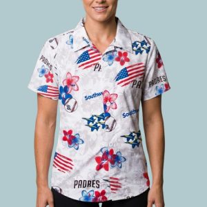 Padres Patriotic Aloha Shirt