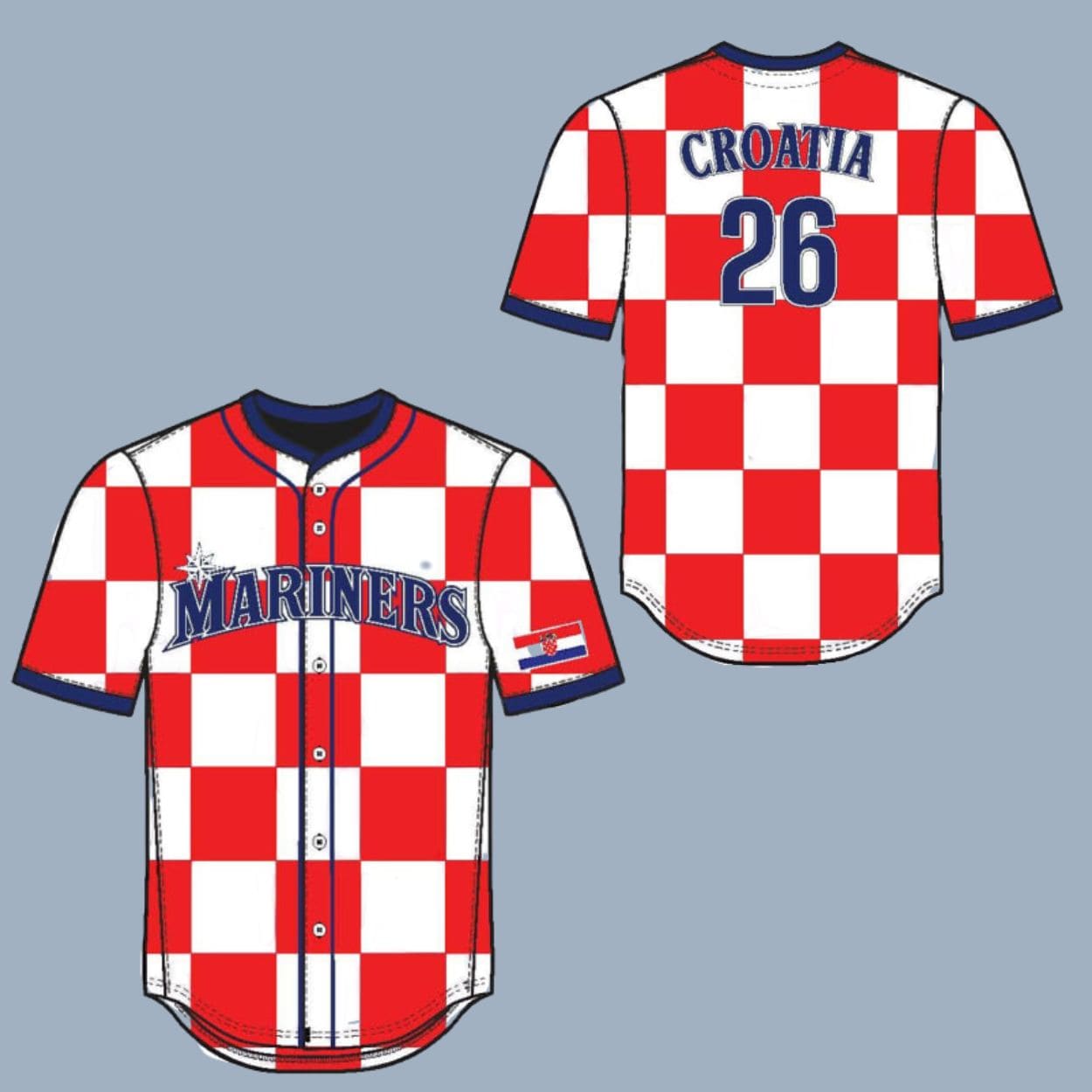 2026 Seattle Mariners Croatian Heritage Jersey 2026 Seattle Mariners Croatian Heritage Jersey