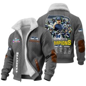 2026 Seattle Seahawks NFC Champions SBLX Winter Fleece Jacket 1