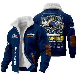 2026 Seattle Seahawks NFC Champions SBLX Winter Fleece Jacket