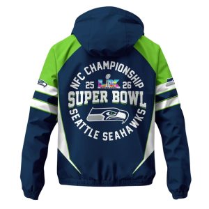 2026 Seattle Seahawks NFC Championship SBLX Windbreaker 2