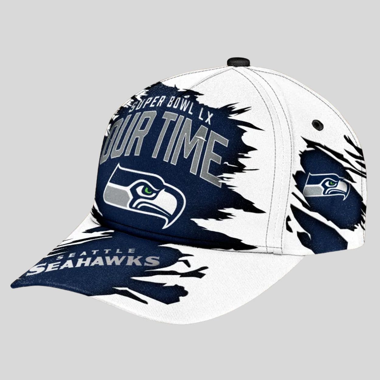 2026 Seattle Seahawks SB LX Our Time Classic Cap 2026 Seattle Seahawks SB LX Our Time Classic Cap