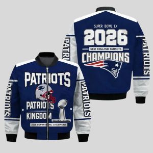 New England Patriots 2026 SB Champions Patriots Kingdom Bomber Jacket 1