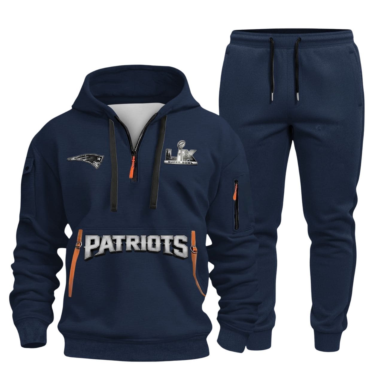 New England Patriots 2026 SB LX Quarter Zip Hoodie & Joggers New England Patriots 2026 SB LX Quarter Zip Hoodie & Joggers