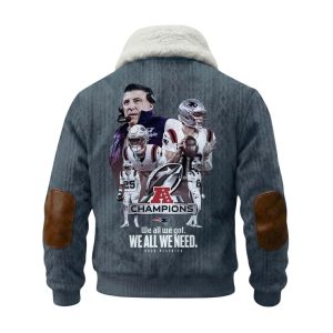 New England Patriots AFC Champions We All We Got We All We Need Fleece Jacket 1 New England Patriots AFC Champions We All We Got We All We Need Fleece Jacket 2