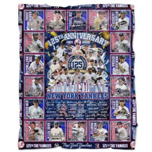 New York Yankees 125th Anniversary 1901 2026 Blanket 1